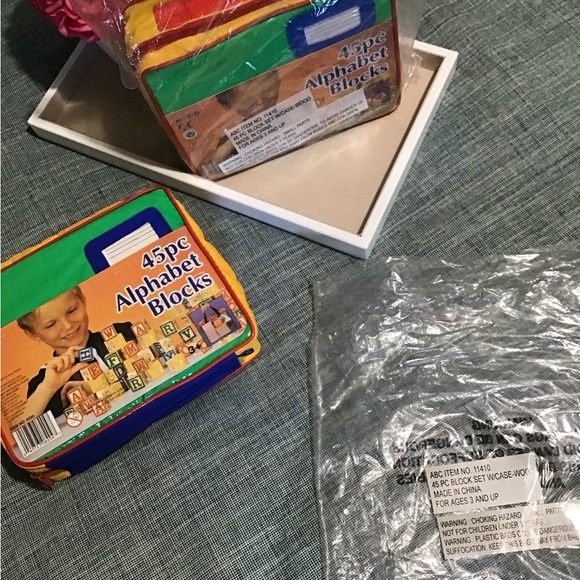 MyKids Brand 45PC Alphabet Blocks Vintage Set1has Wrap sealed1was open To Show - Picture 1 of 5